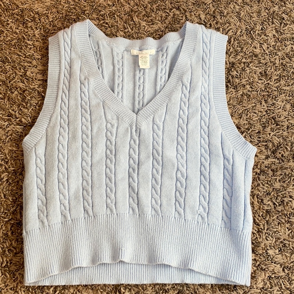 Baby blue sweater vest